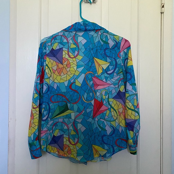 Vintage Tops - Vintage Stained Glass Button Up